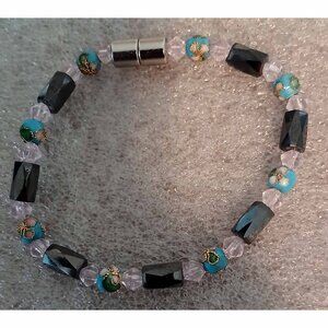 Cloisonné Beads Magnetic Hematite Bracelet